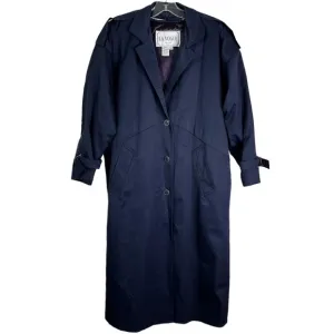 La Vogue Petite Single Breasted Lined Trench Coat in Navy Women’s Sz 6P