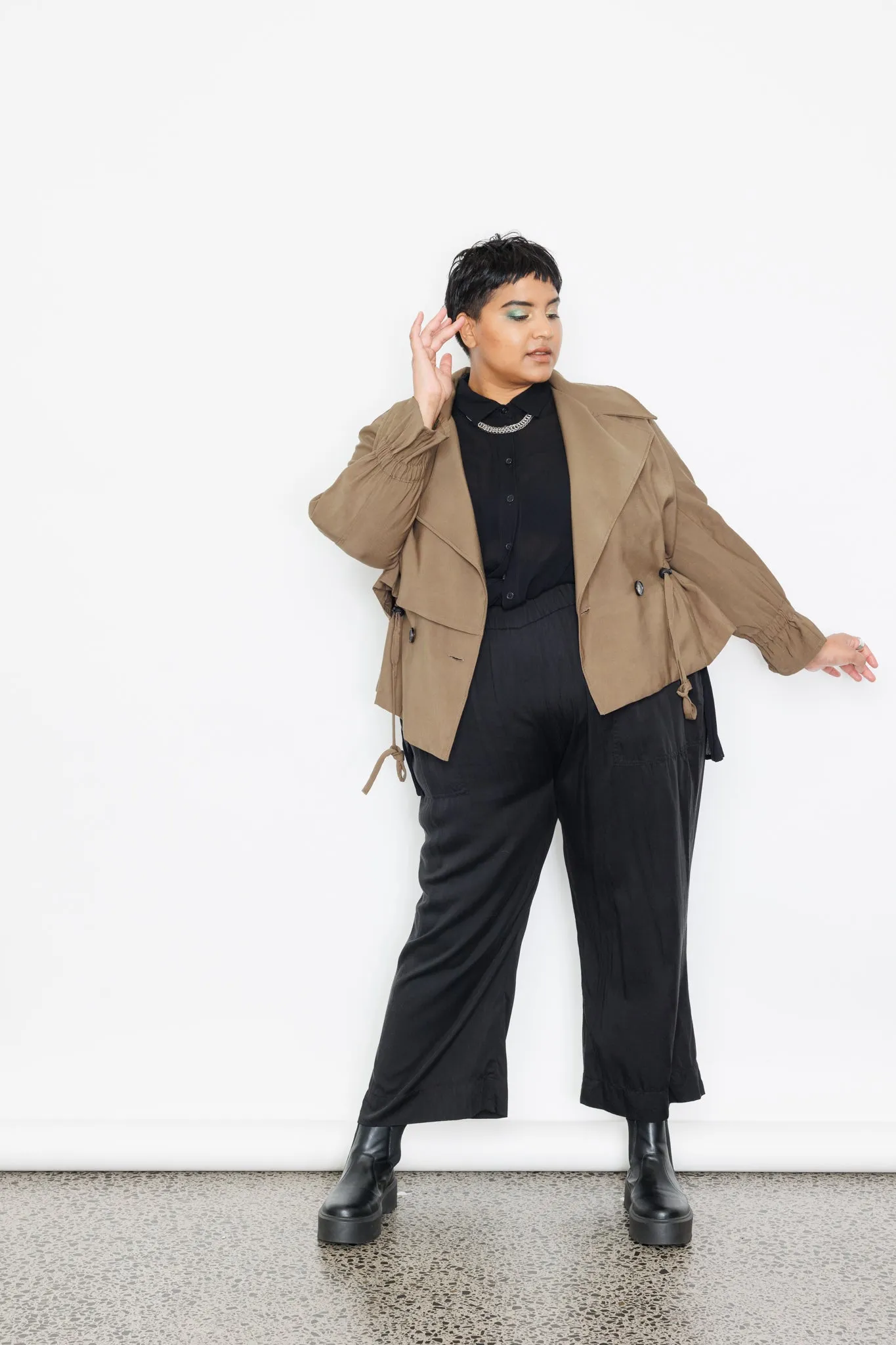 Last One Size 3XL - Trench Jacket - Martini