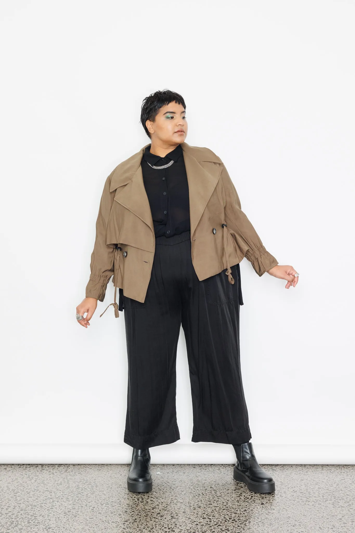 Last One Size 3XL - Trench Jacket - Martini