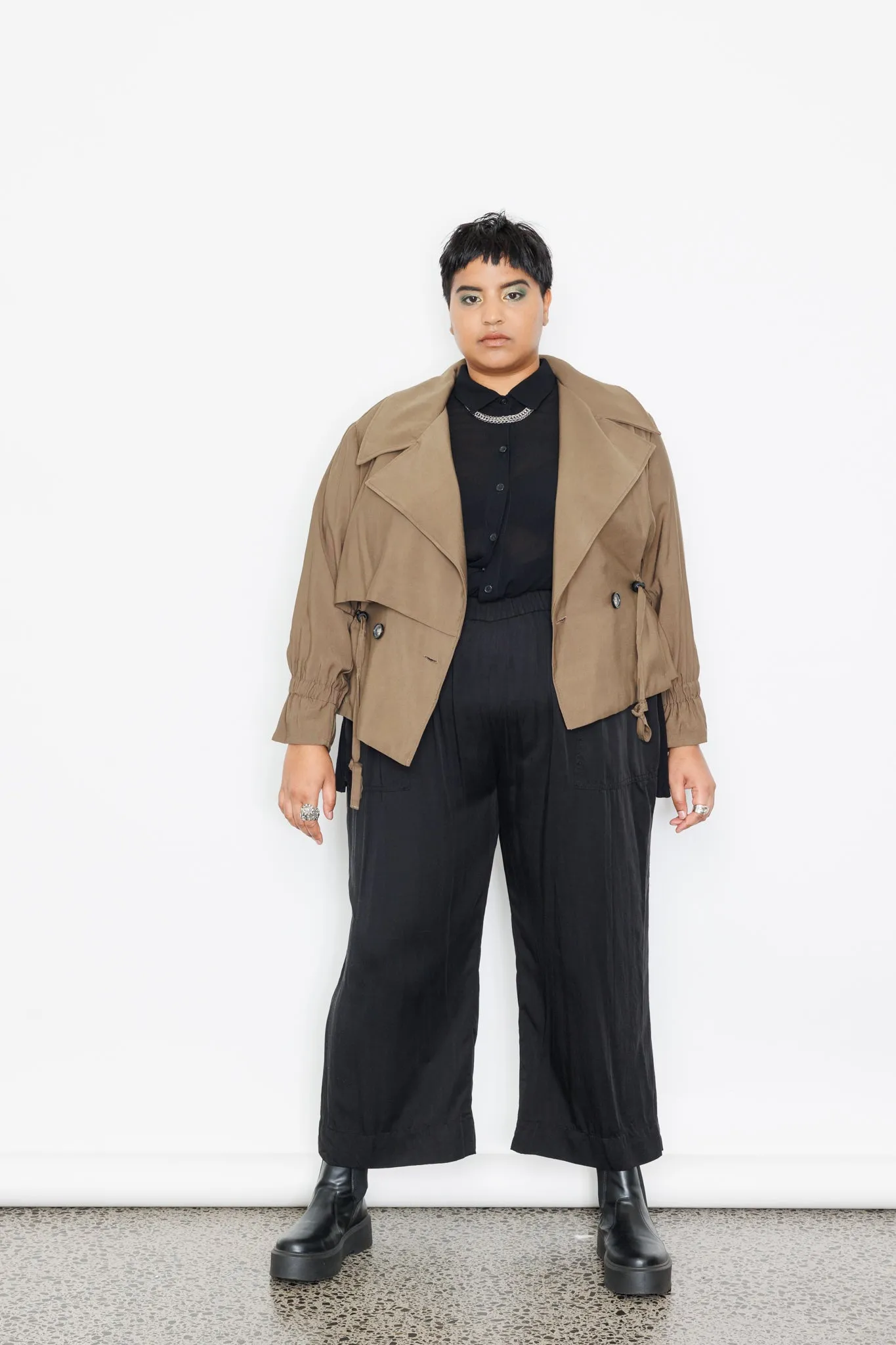 Last One Size 3XL - Trench Jacket - Martini