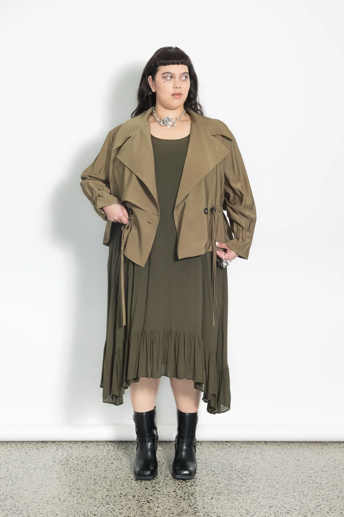 Last One Size 3XL - Trench Jacket - Martini