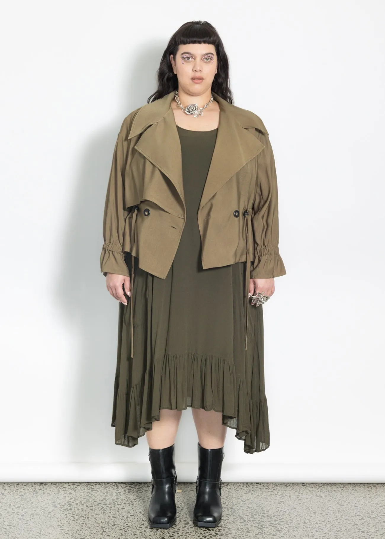 Last One Size 3XL - Trench Jacket - Martini