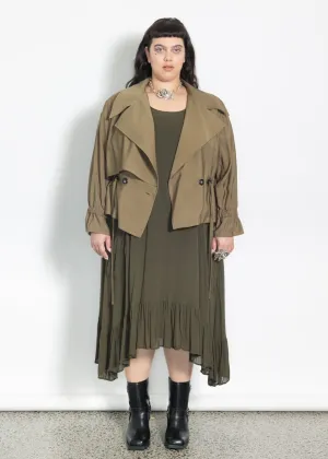 Last One Size 3XL - Trench Jacket - Martini