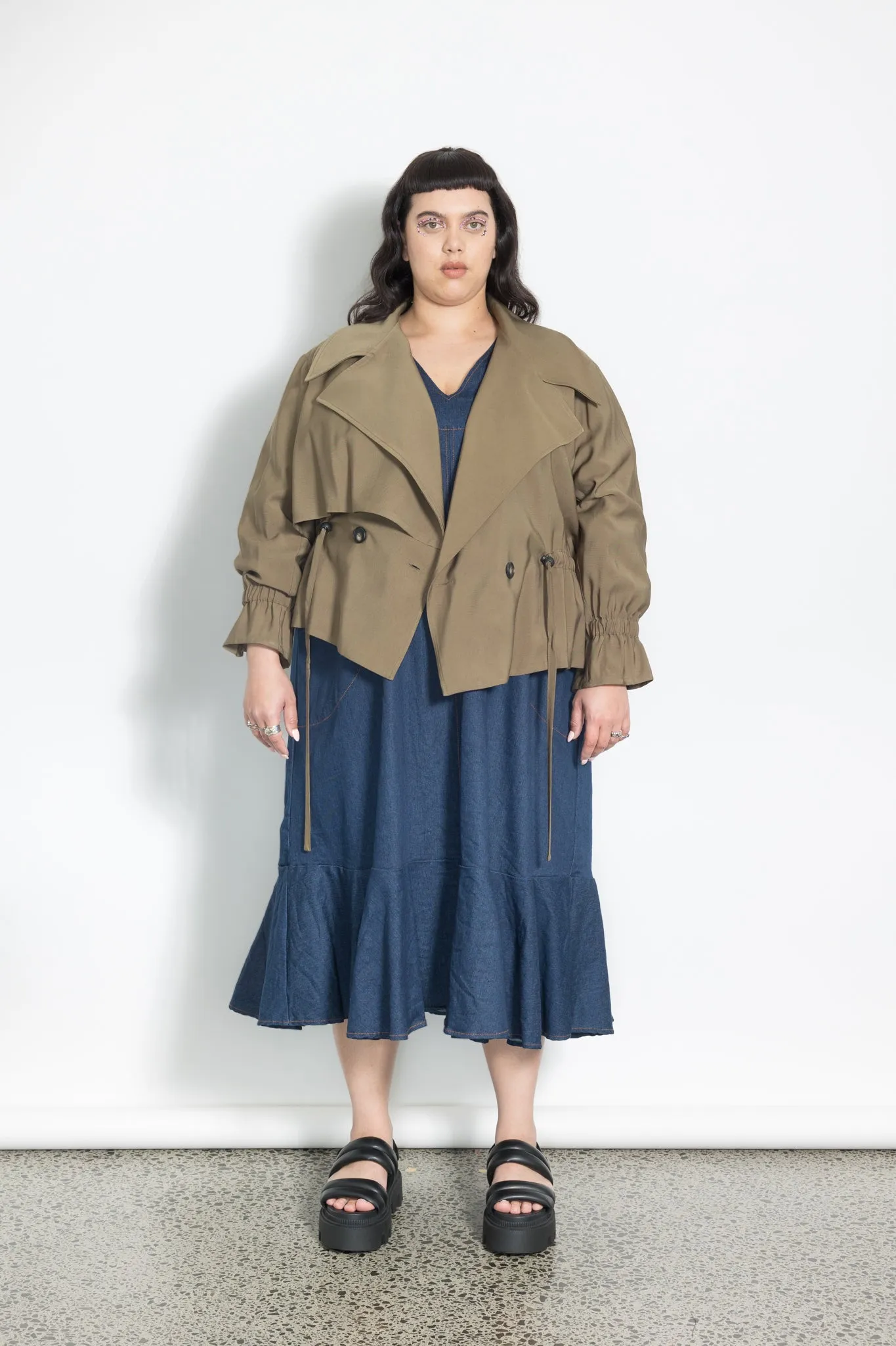 Last One Size 3XL - Trench Jacket - Martini