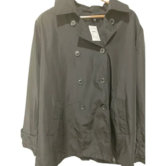 LAUREN Ralph Lauren Missing Belt Short Taffeta Trench Coat Size XXL NWOT