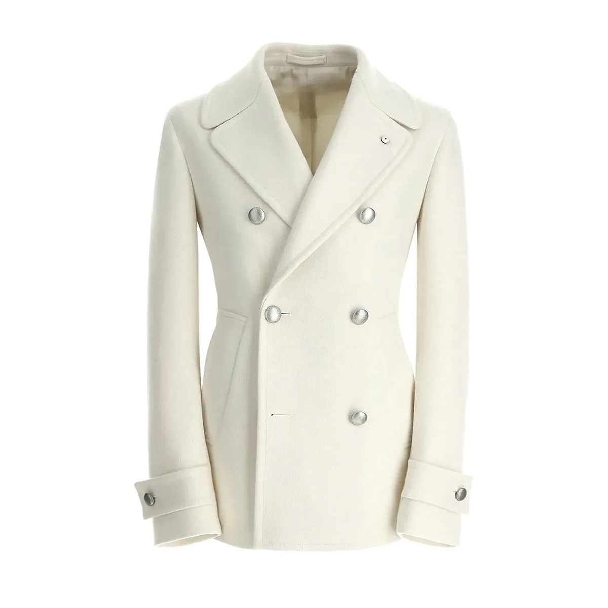 L.B.M. 1911 Double Breasted Wool Blend Peacoat