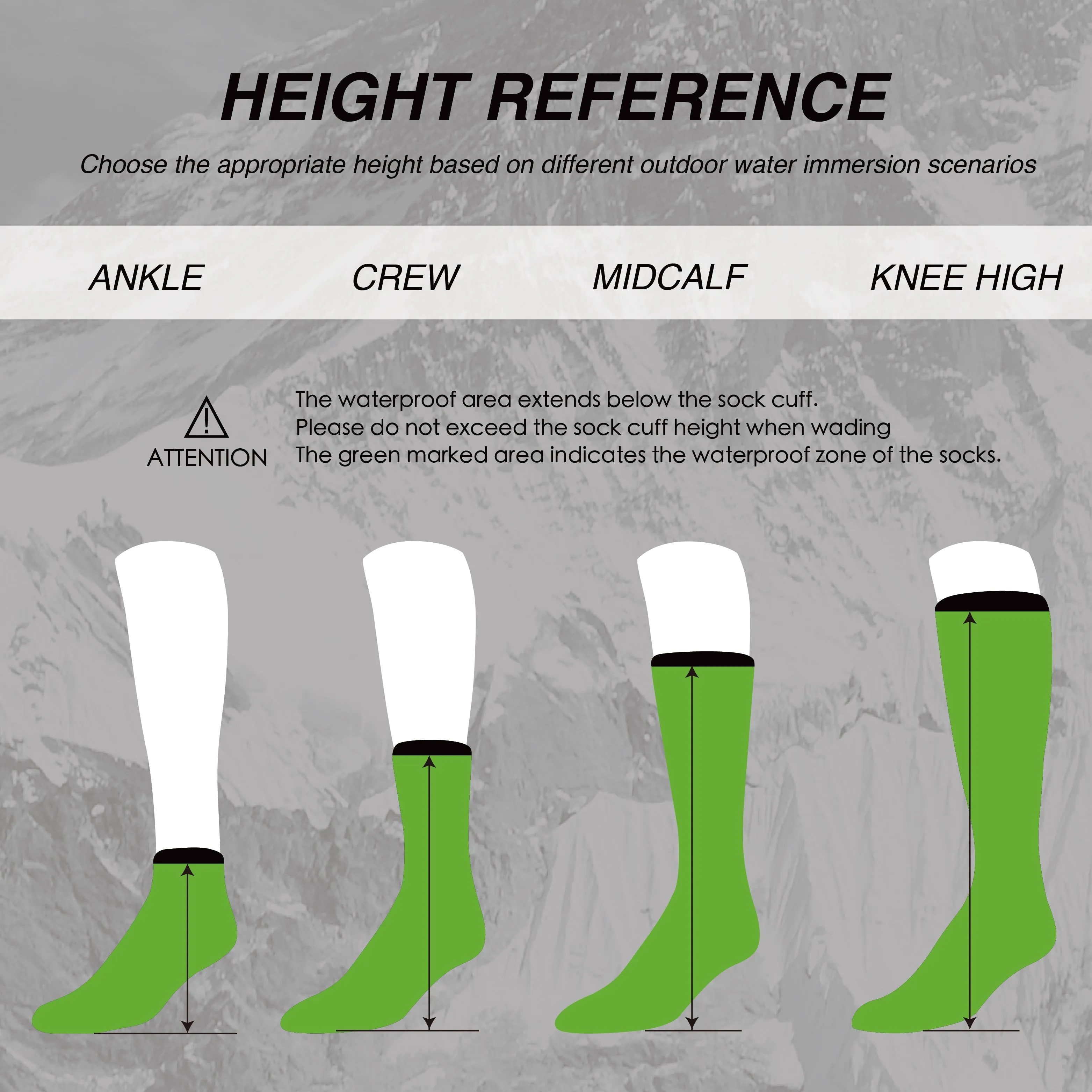 LEAKDRY Waterproof Urban FunctionSocks  Crew Melange Grey