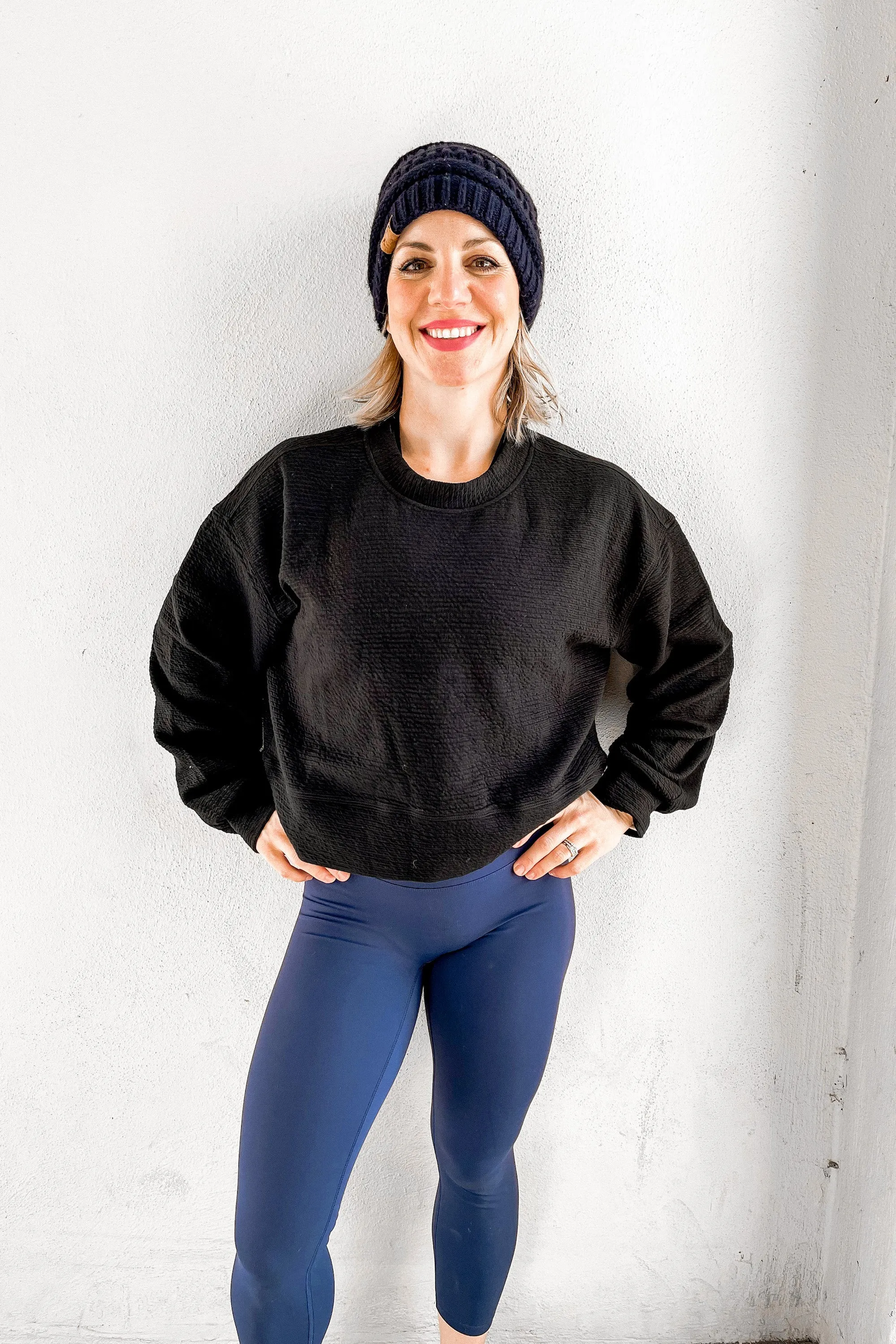 Legacy Ribbed Crop Pullover - Final Chance Collection