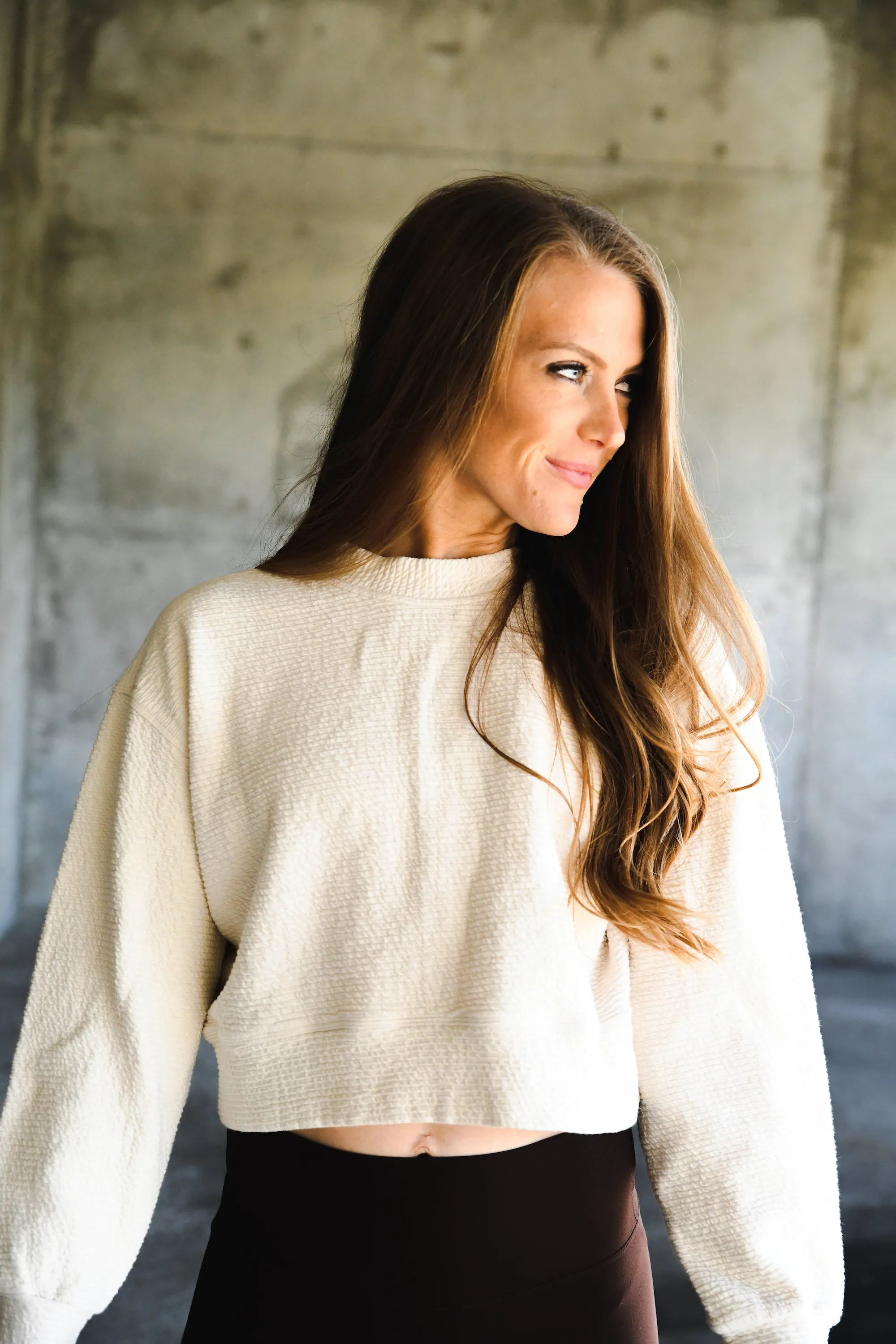 Legacy Ribbed Crop Pullover - Final Chance Collection