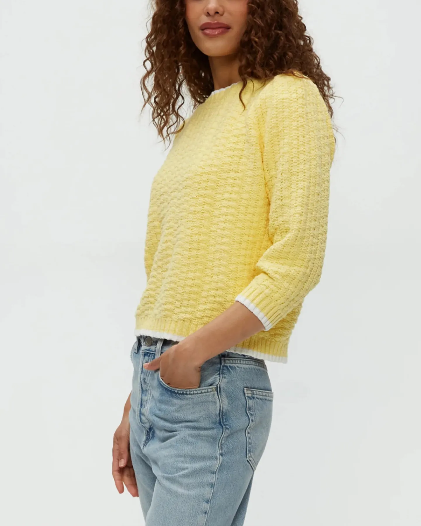 Leonora Puff Sleeve Sweater - Lemonade