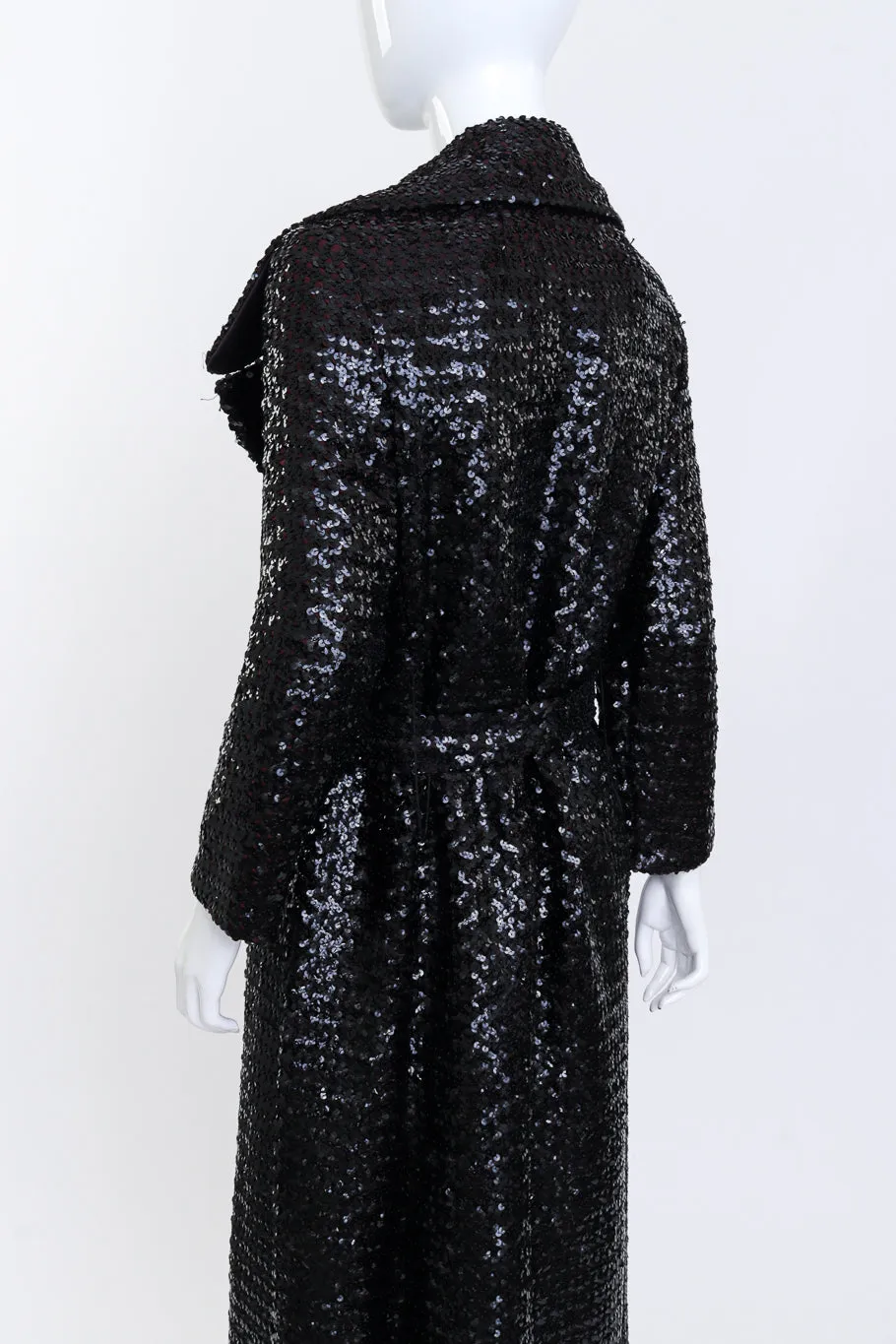 Long Sequin Trench Coat