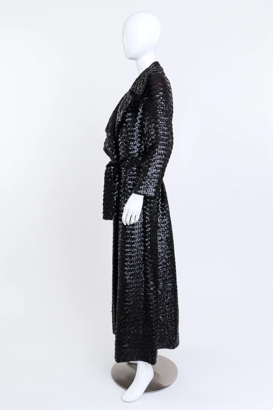 Long Sequin Trench Coat