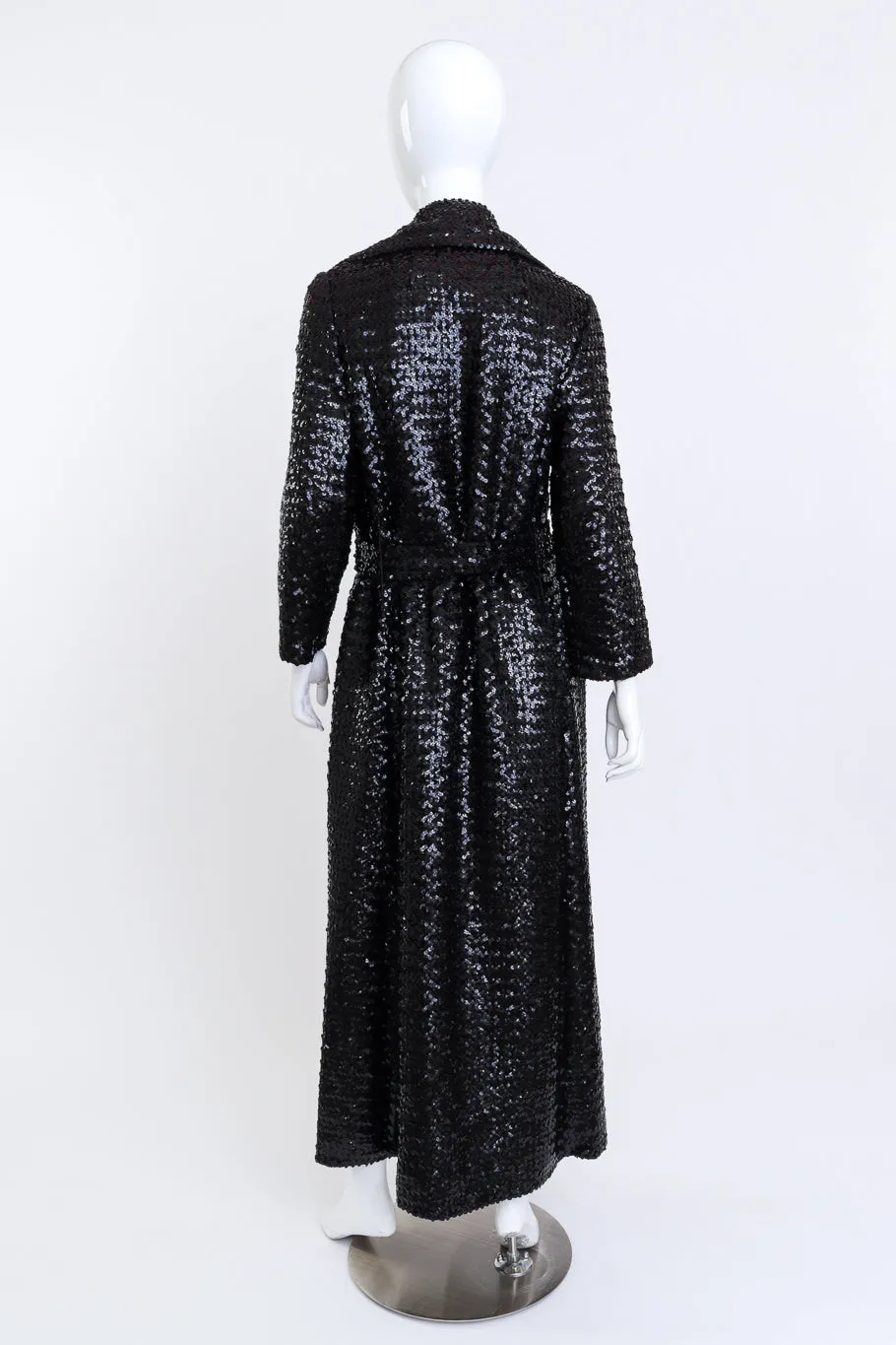 Long Sequin Trench Coat