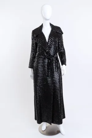 Long Sequin Trench Coat