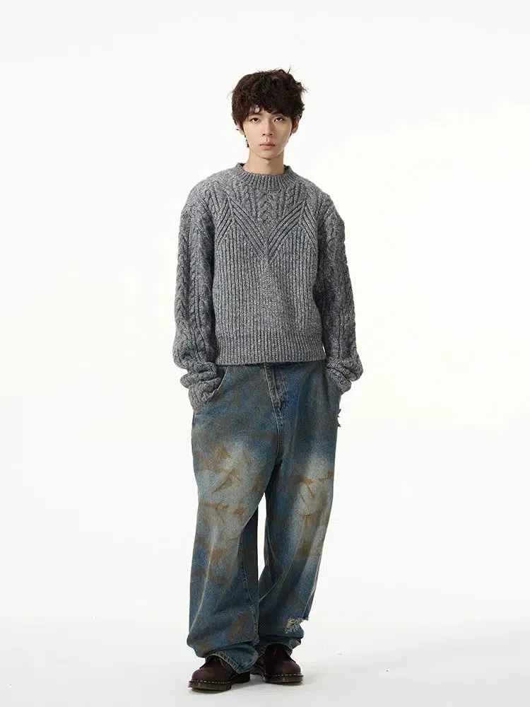 Loose-fit Cable Knit Sweater