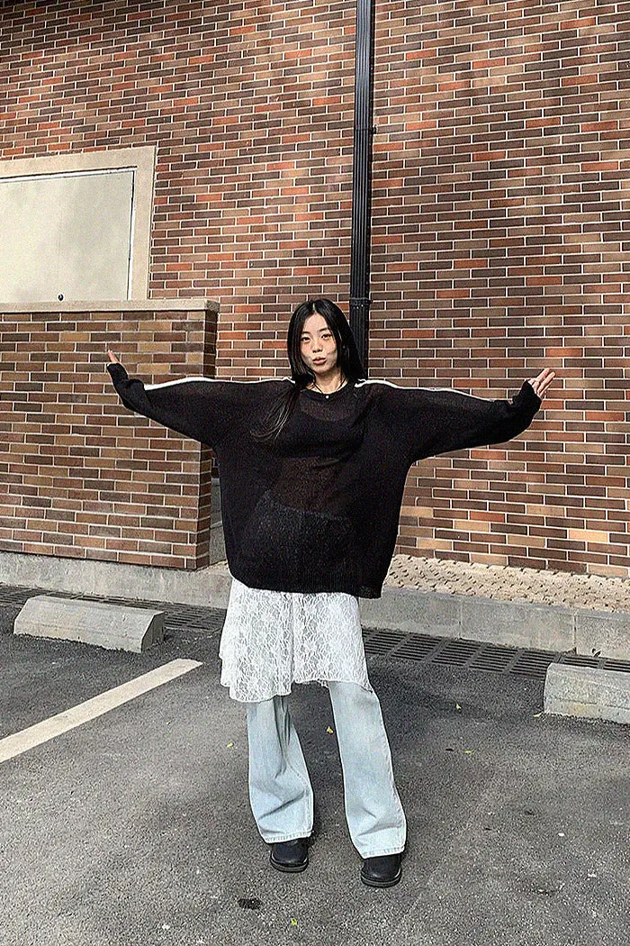loose-fit casual sweater