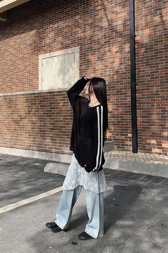 loose-fit casual sweater