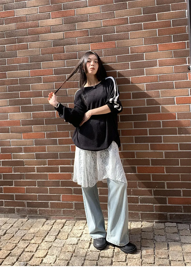 loose-fit casual sweater
