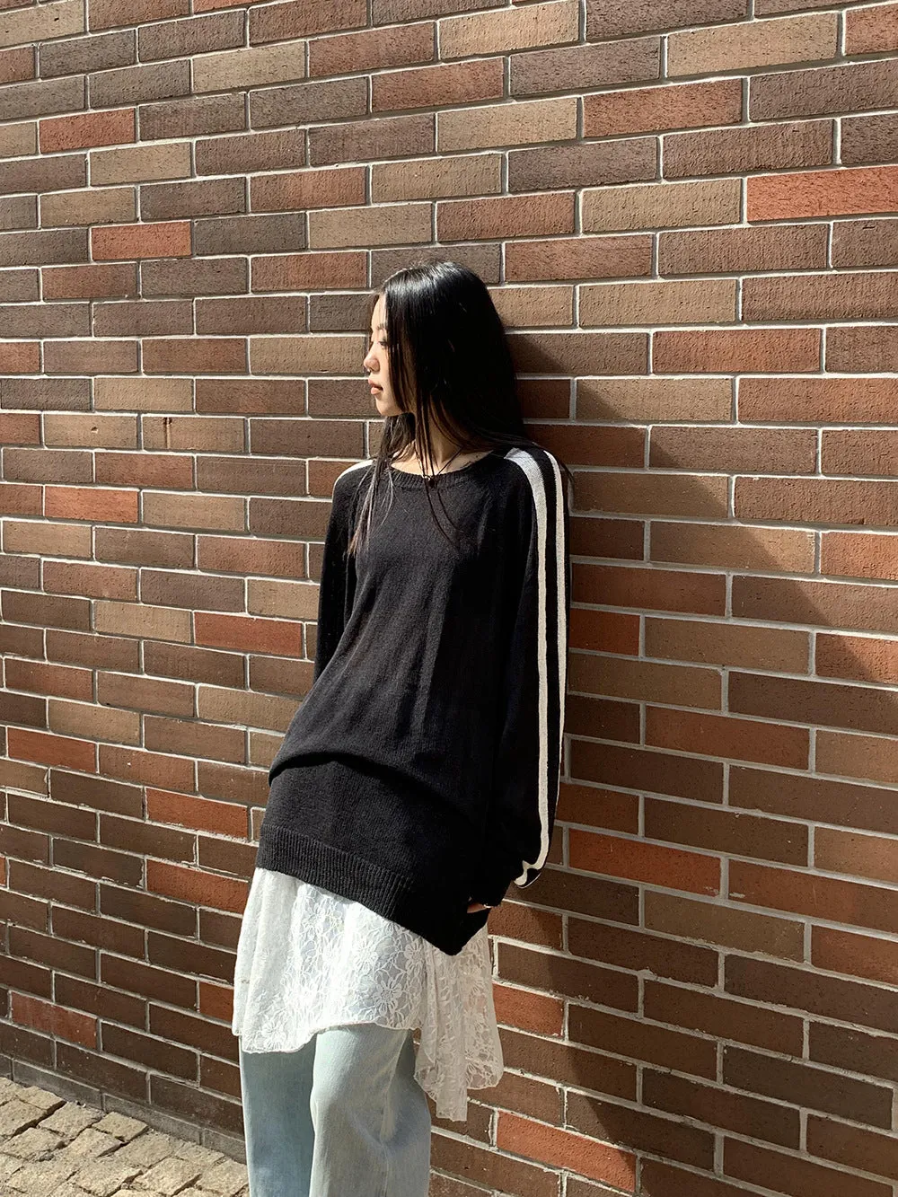 loose-fit casual sweater