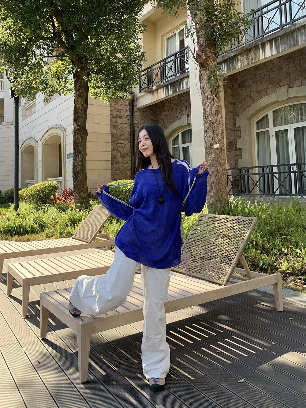 loose-fit casual sweater