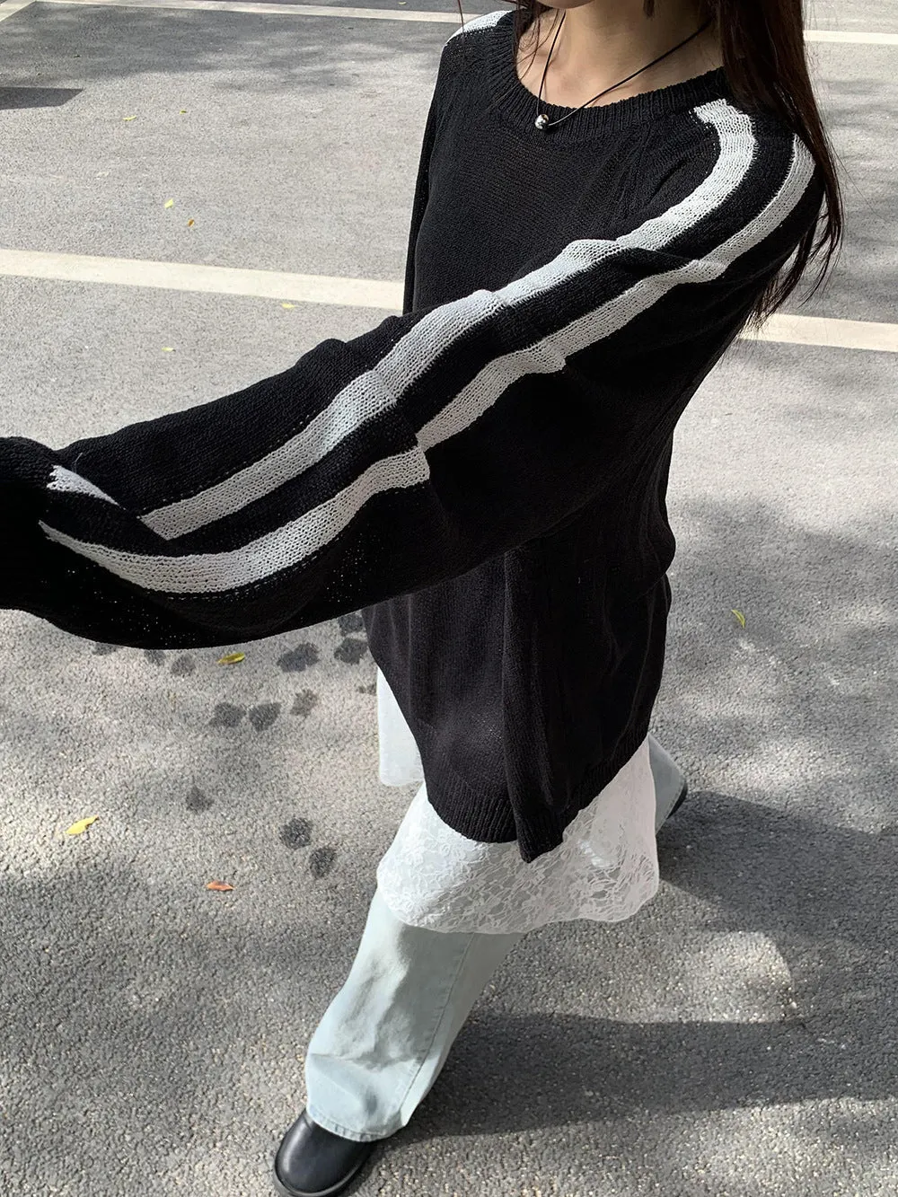 loose-fit casual sweater