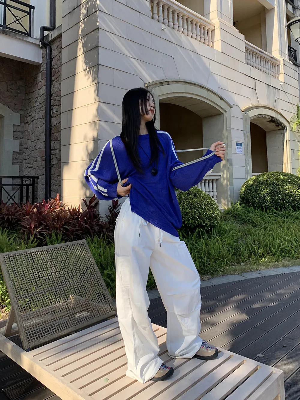 loose-fit casual sweater