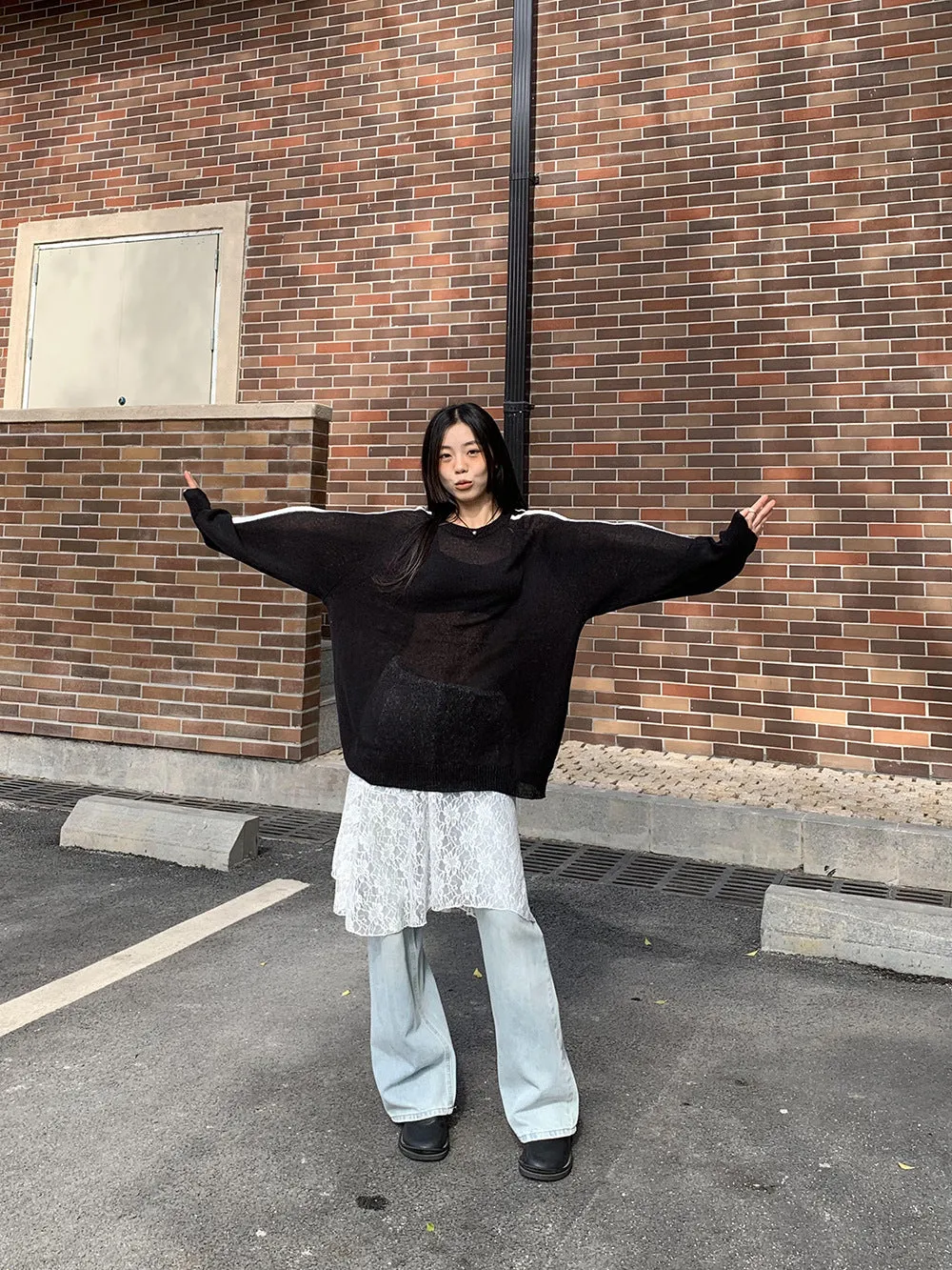 loose-fit casual sweater