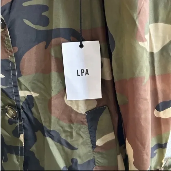 LPA Revolve Lightweight Camo Trench Coat NWT