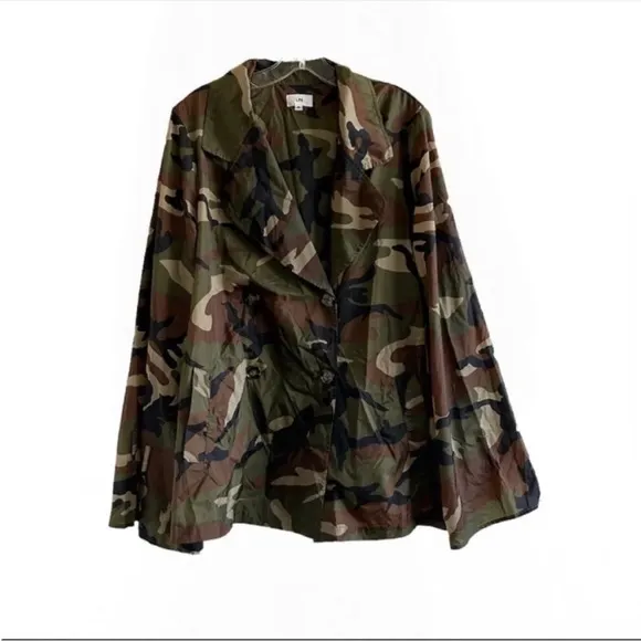 LPA Revolve Lightweight Camo Trench Coat NWT