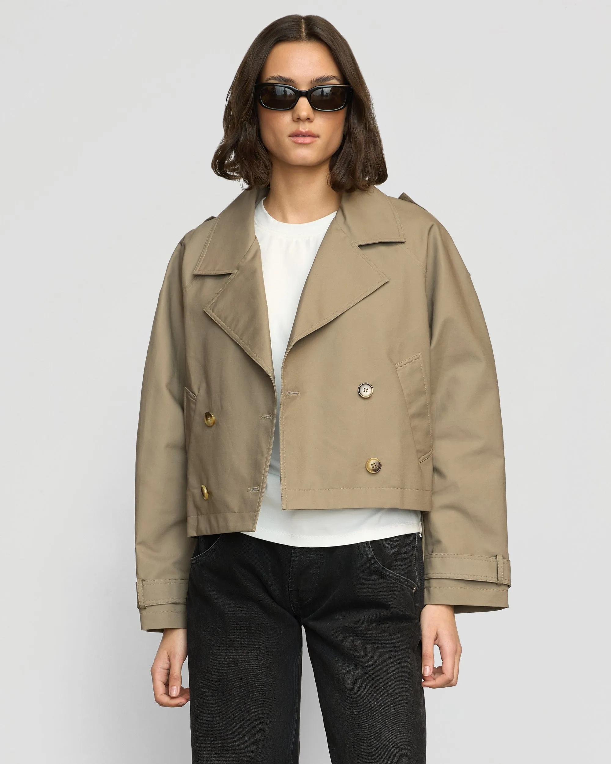 Luca Cropped Trench Jacket