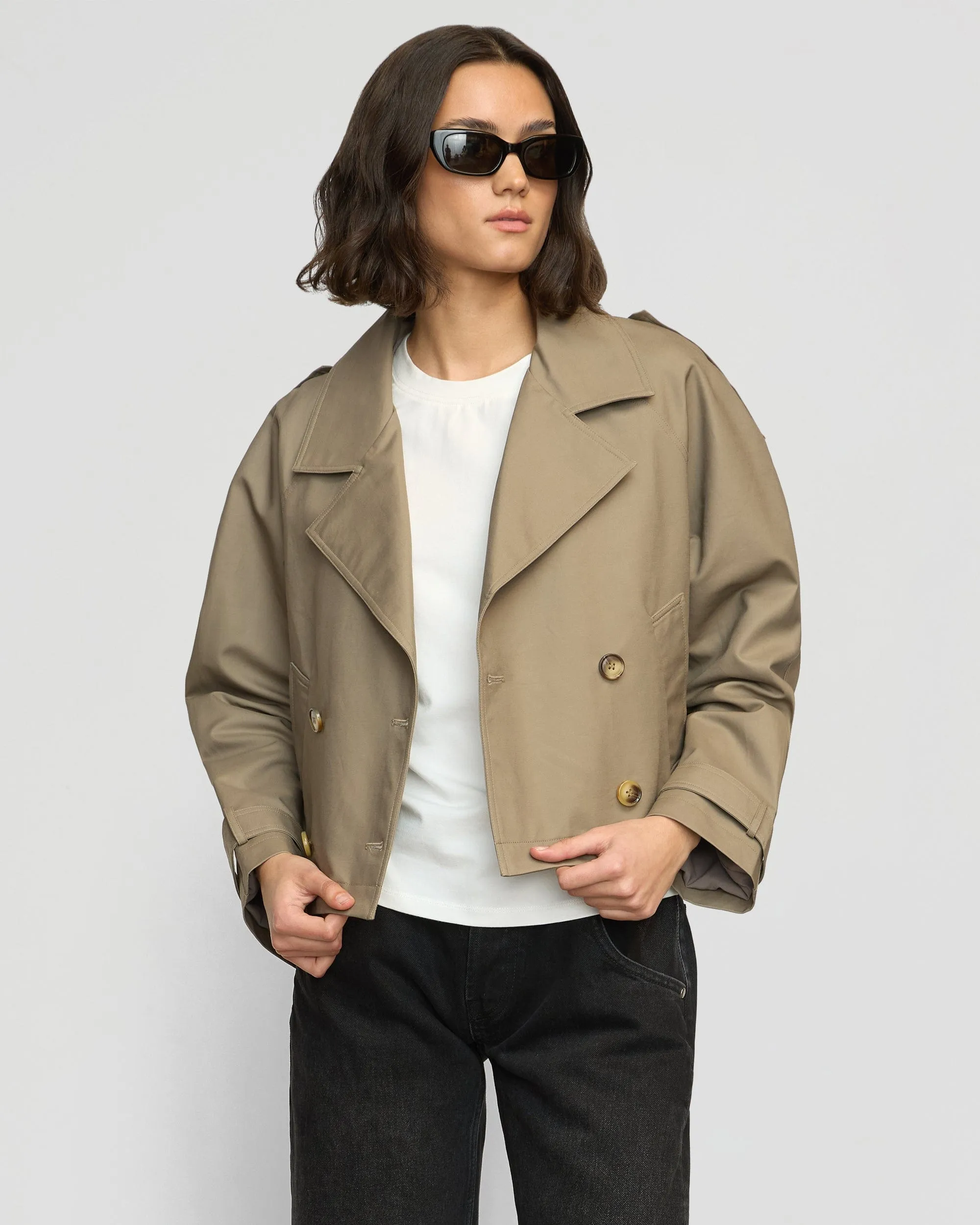 Luca Cropped Trench Jacket