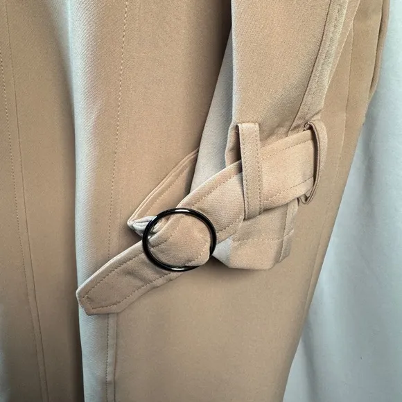 (M) DOUBLE BREASTED DUSTER TRENCH COAT Khaki