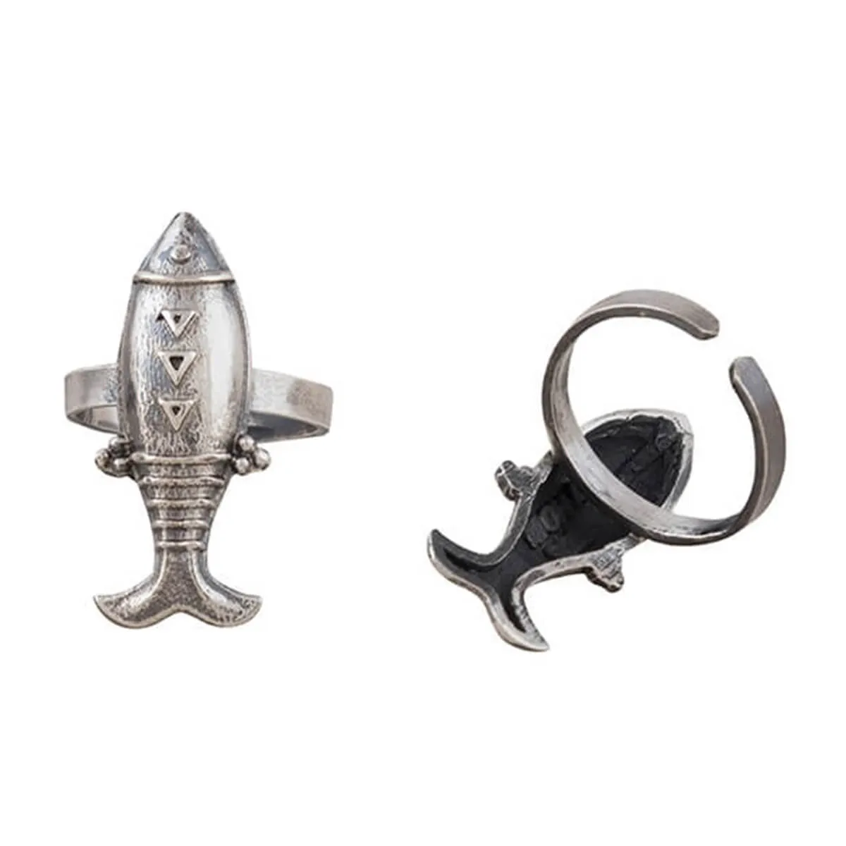 Mahir Silver Toe Rings by MOHA