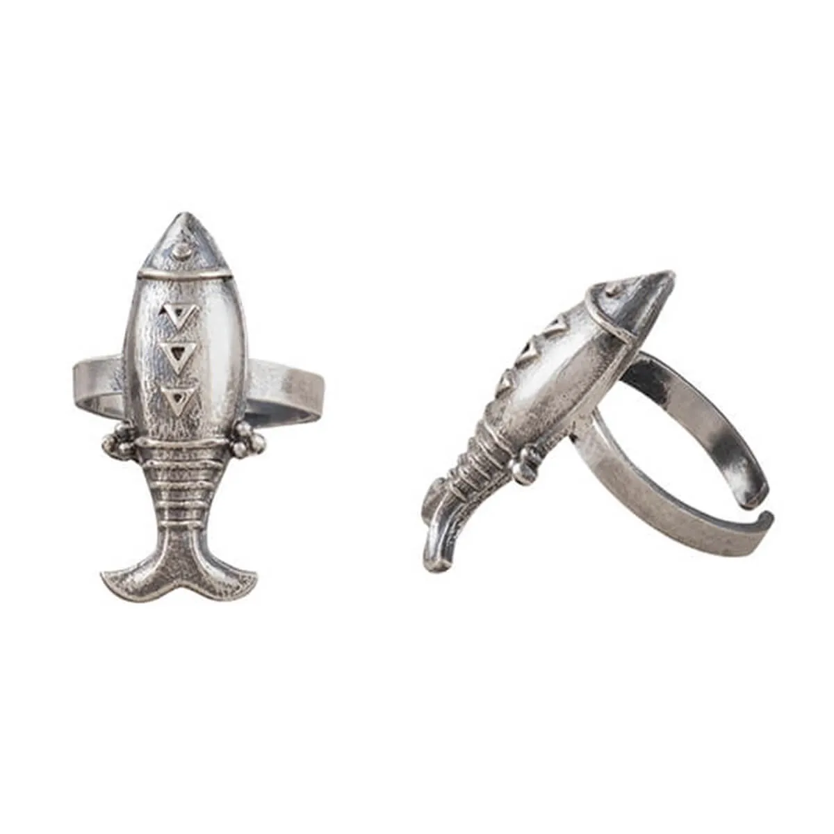 Mahir Silver Toe Rings by MOHA