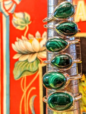 Malachite rings