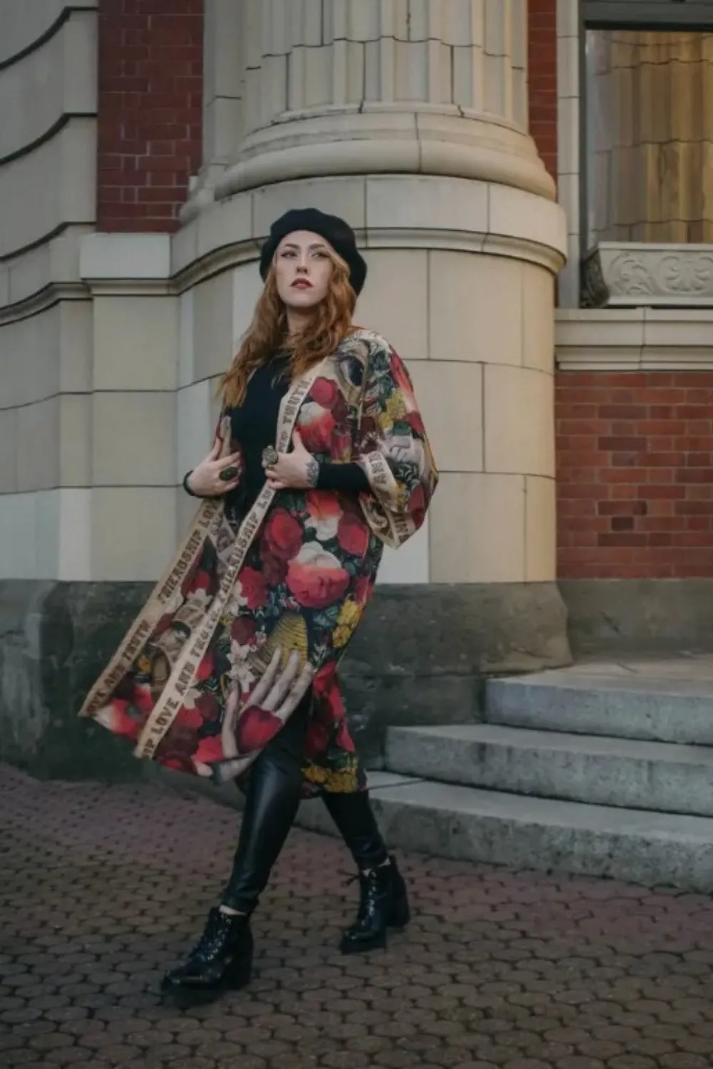 MARKET OF STARS FRIENDSHIP, LOVE   TRUTH LONG DUSTER WITH BELT