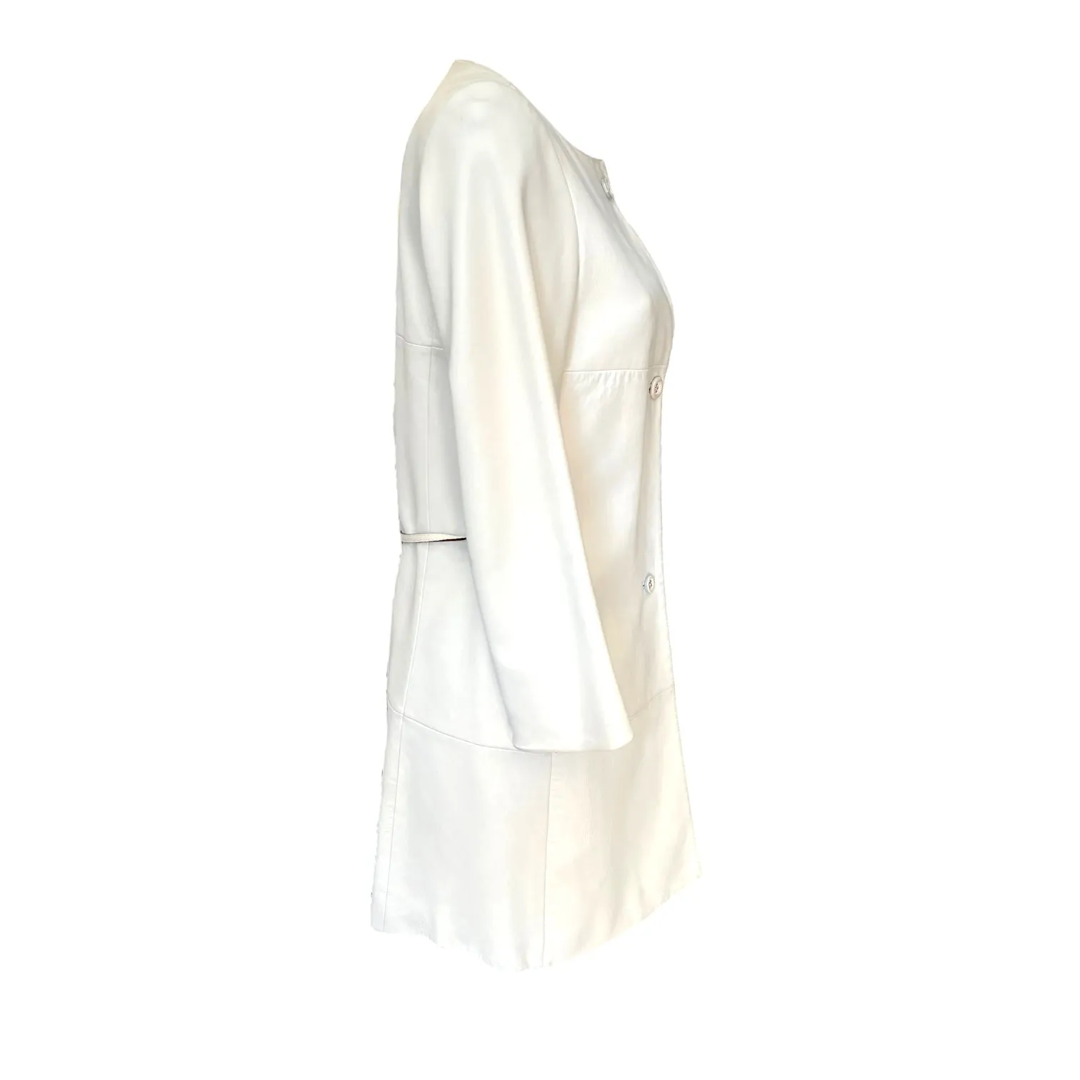Max Mara Cream Leather Jacket