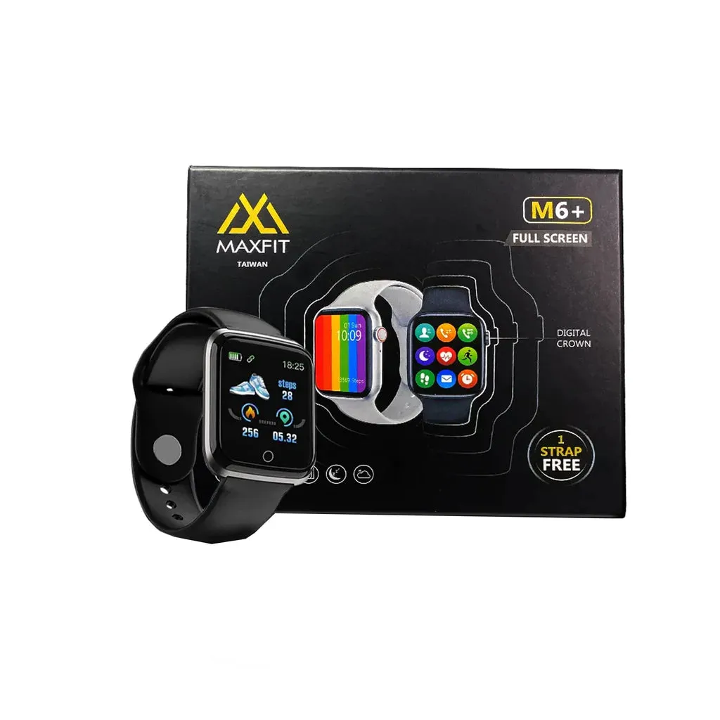 Maxfit M6  Full Screen Smart Watch - it supports call, step counting, heart rate, call reminder, sleep monitoring, information push, weather forecast e.tc