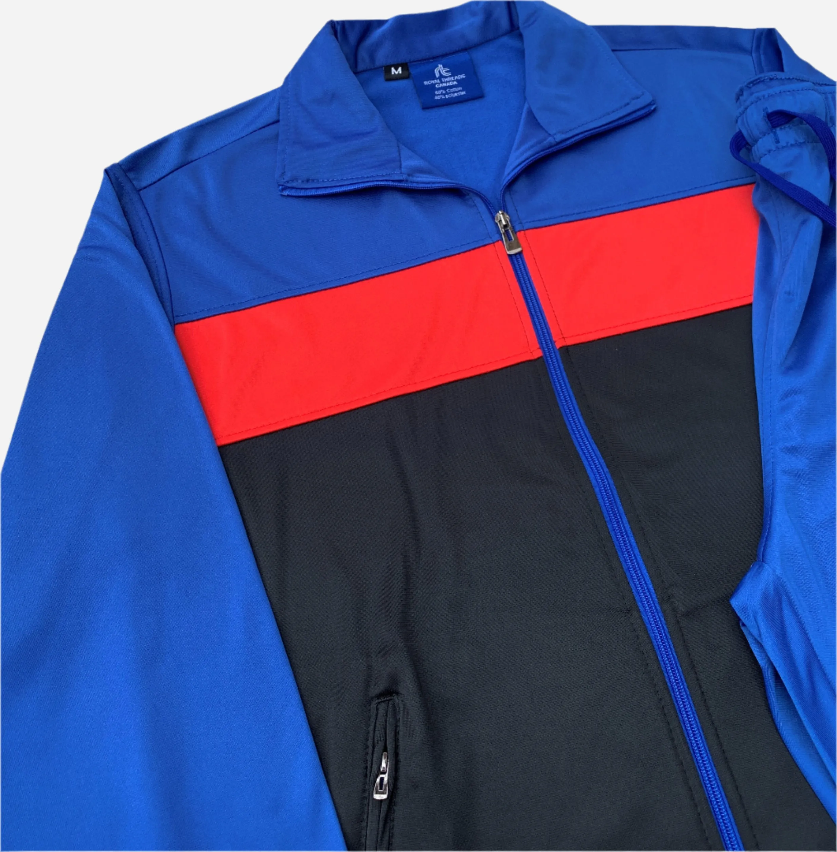 Men’s 2-Piece Tracksuit Traditional Coral Blocks Active Track Jacket and Track pants Outfit