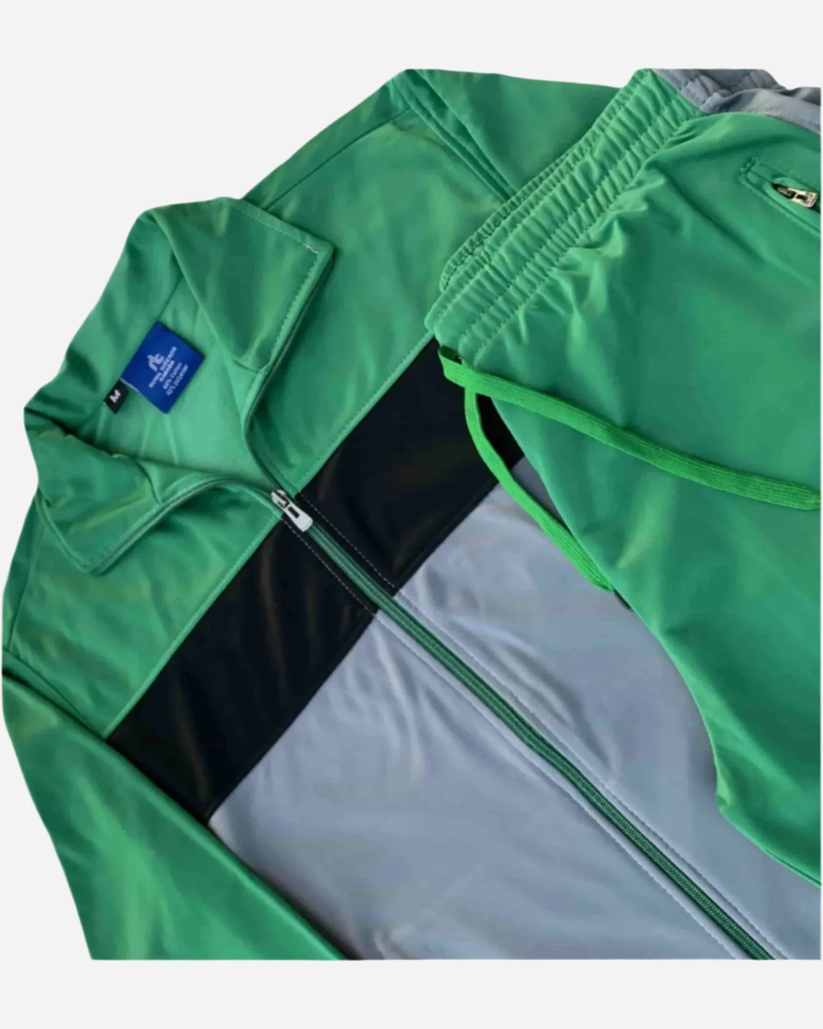 Men’s 2-Piece Tracksuit Traditional Coral Blocks Active Track Jacket and Track pants Outfits