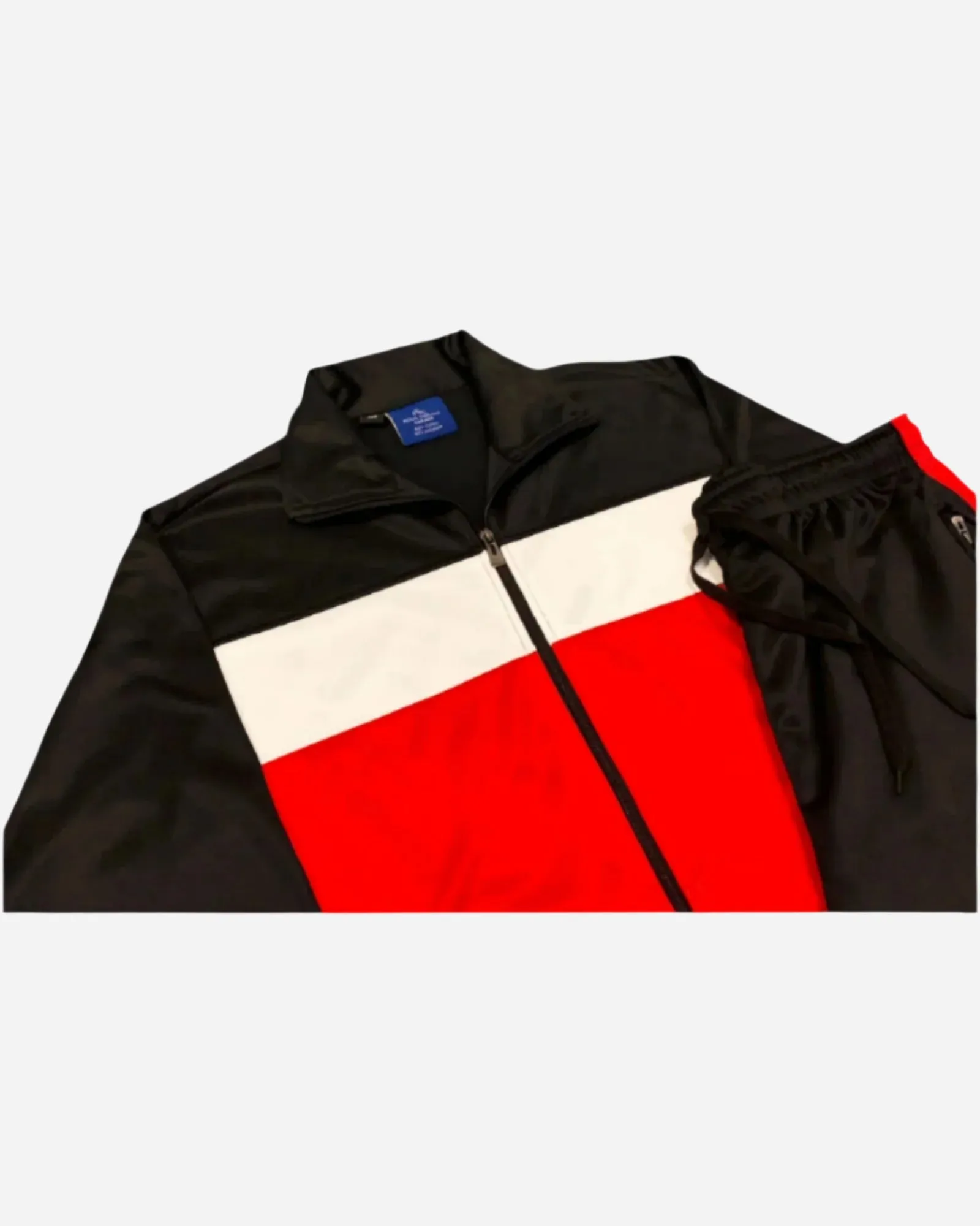 Men’s 2-Piece Tracksuit Traditional Coral Blocks Active Track Jacket and Track pants Outfits