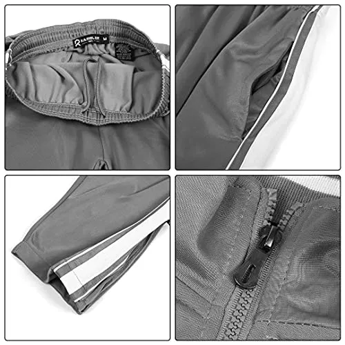 Mens Athletic 2 Piece Tracksuit Sets Casual Jogging Suits Full Zip Sports Set Stand-up collar Sweatsuit fo Men GrayM