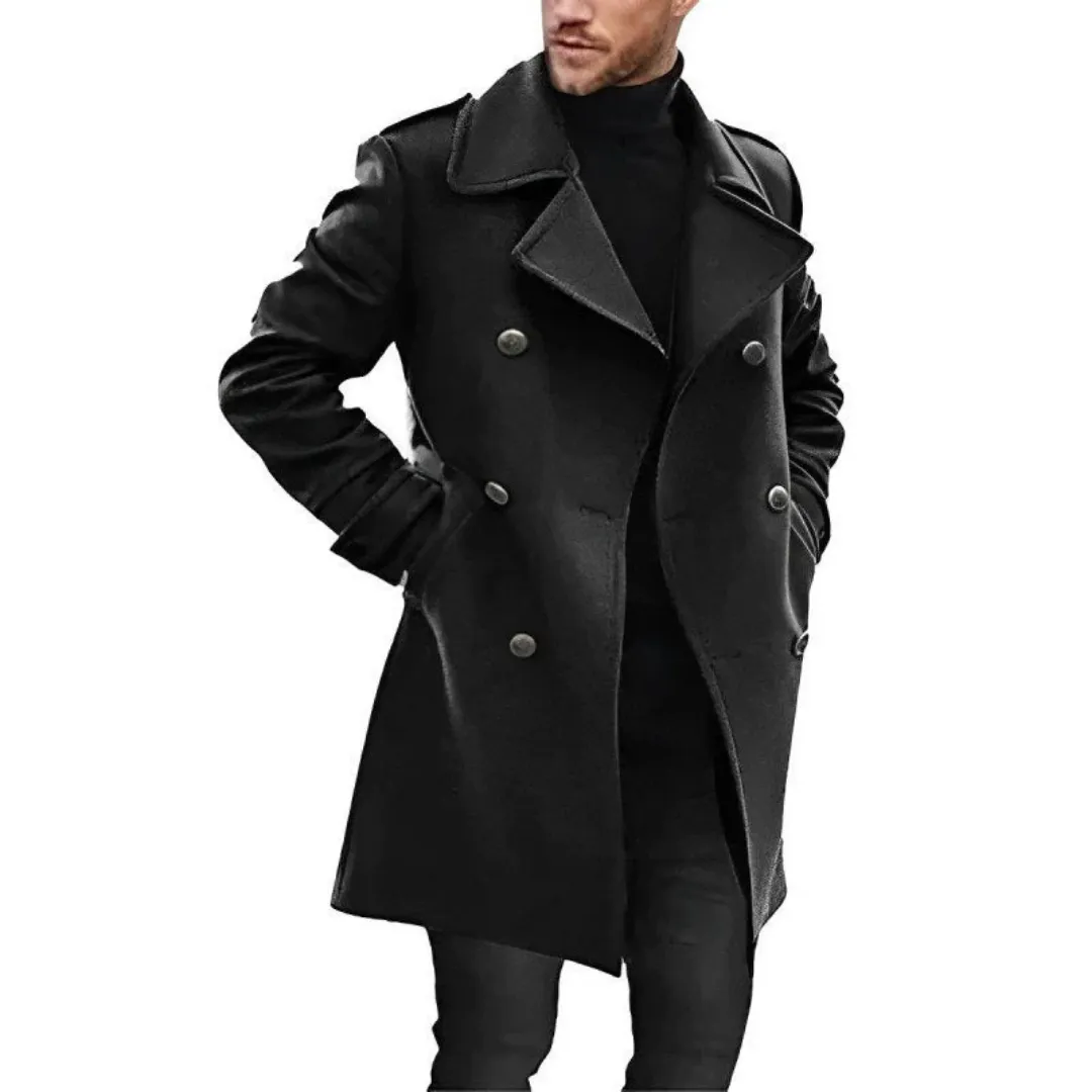Men's Classic Double Breasted Trench Coat | Warm
