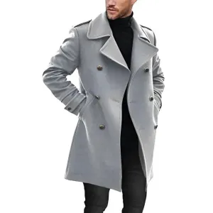 Men's Classic Double Breasted Trench Coat | Warm