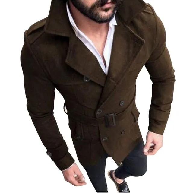 Men's Classic Double Breasted Trench Coat