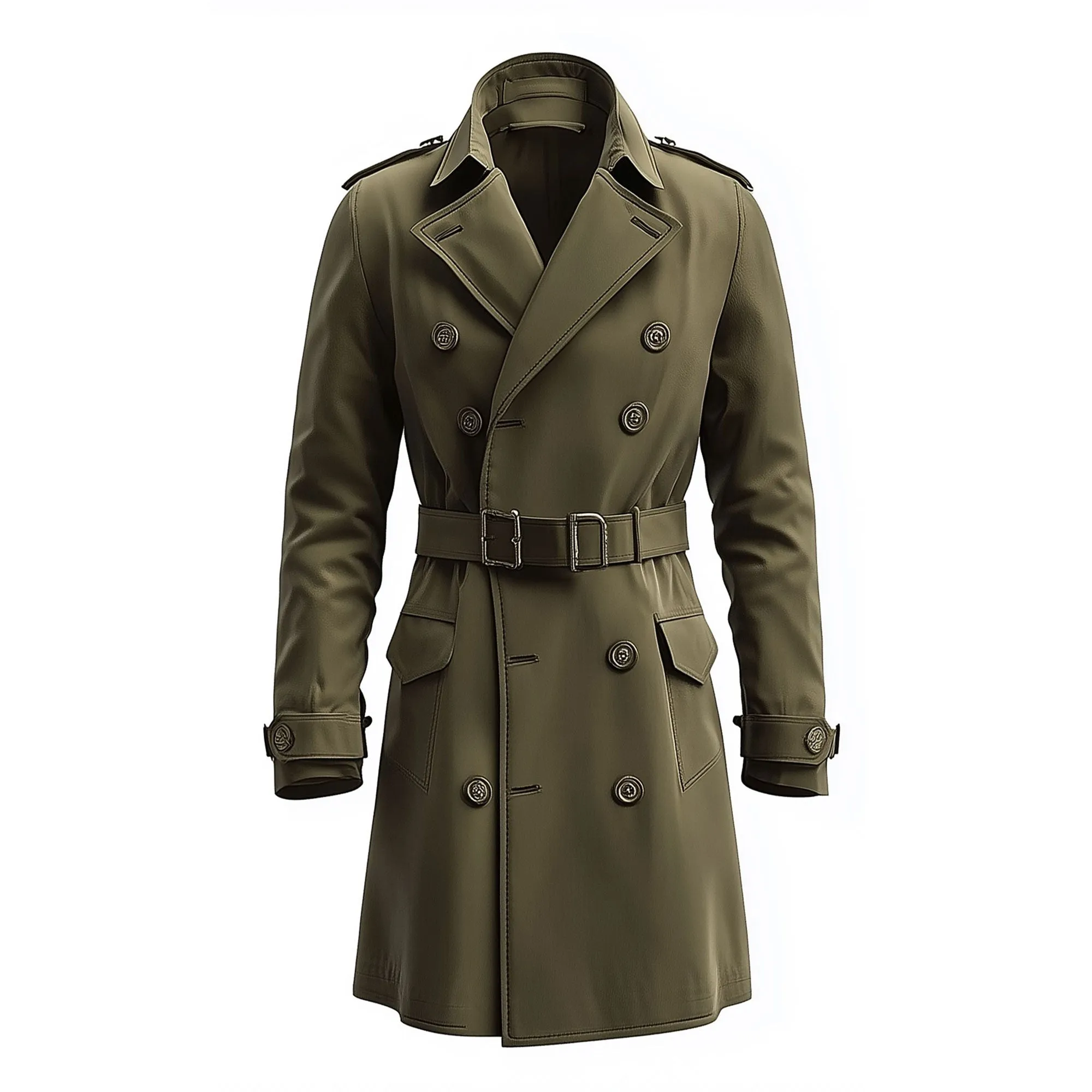 Mens Mini Trench Coat Single Knee Length Trench Coats Single Breasted Jacket Storm Flap Lepal Collar Multipockets Water Resistant Jackets For Men