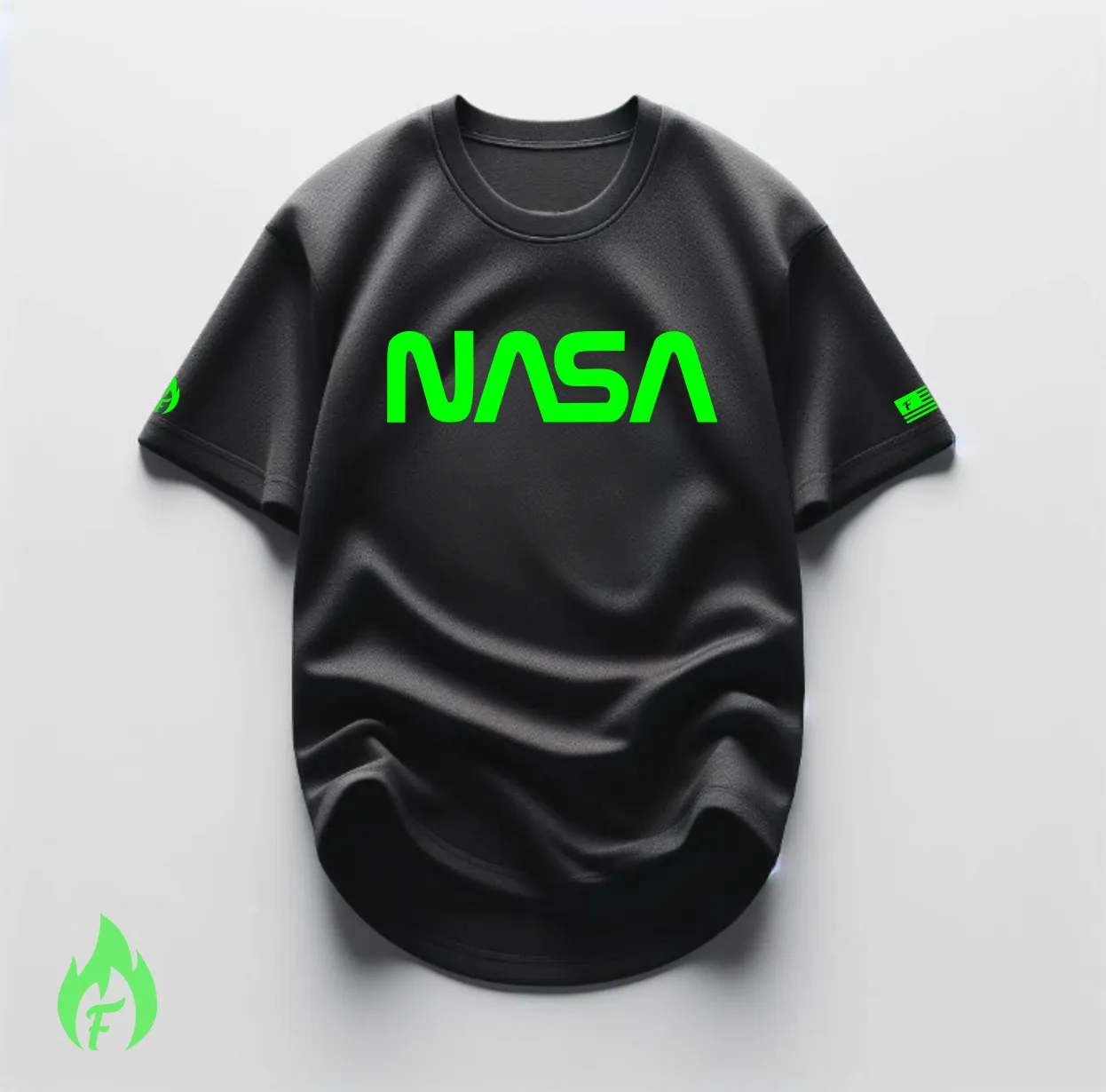Men's NASA T-Shirt To Match Air Jordan 6 Electric Green Black Sneaker Tees