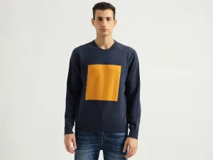 Men's Regular Fit Round Neck Color Block Sweaters
