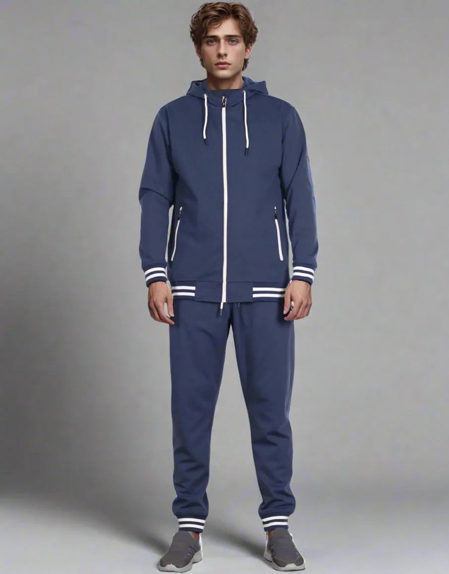 Men’s Scooba Multi Color Rib Tracksuit GYM Activewear Outfit