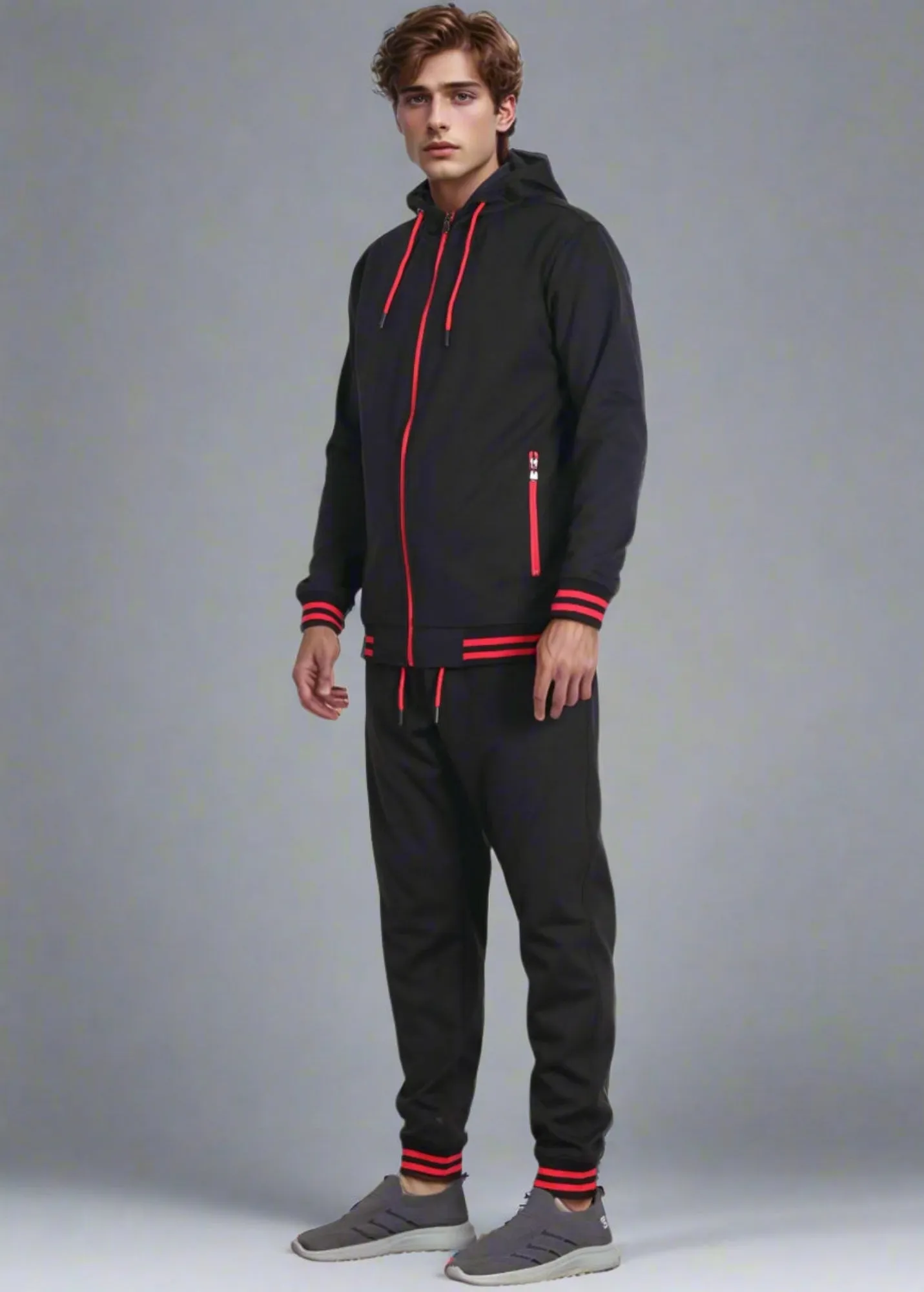 Men’s Scooba Multi Color Rib Tracksuit GYM Activewear Outfit